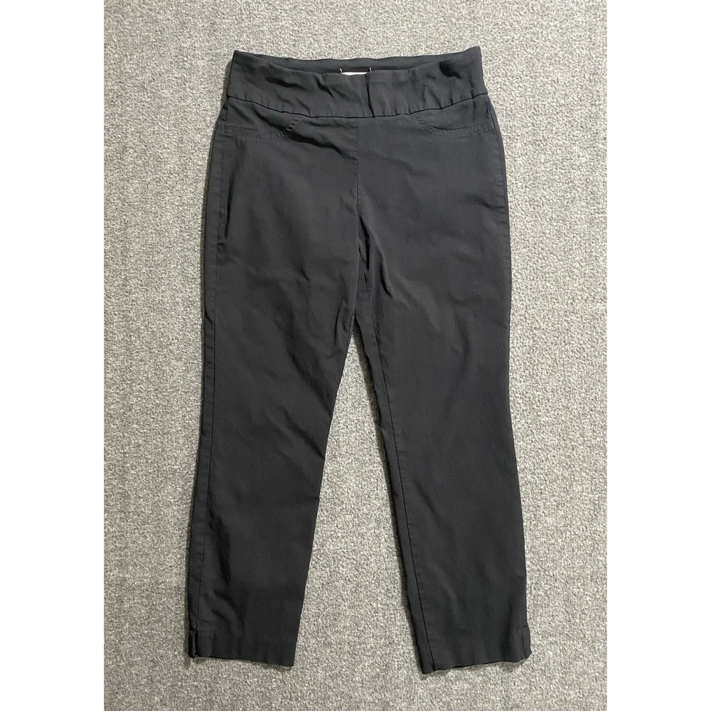 Van Heusen Stretch Extensible Flat Front Dressy Black Pants Size 6